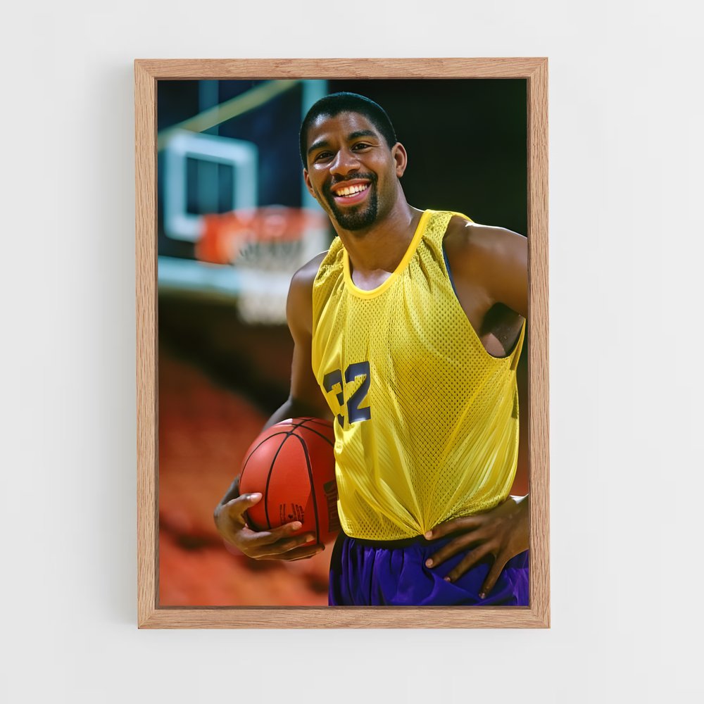 Poster Magic en Jaune – affiche Basketball (vue 4)